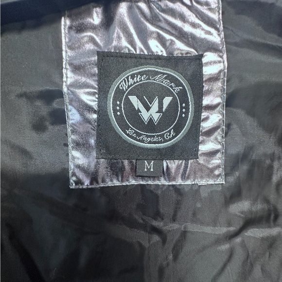 White Mark Metallic Puffer Jacket with Quilted Design Womens Size Medium - Picture 4 of 12